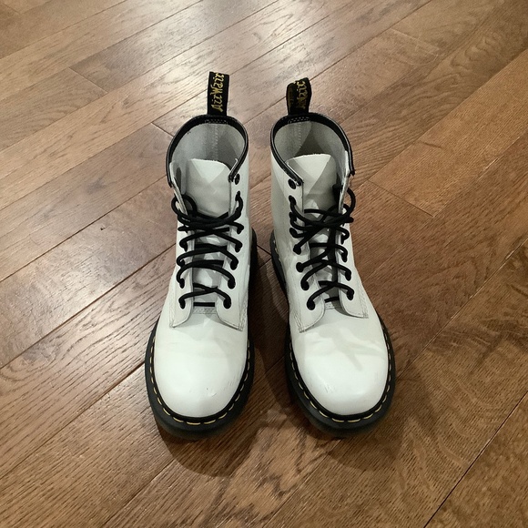 Dr. Martens Other - Dr. Martens 1460 White Leather Lace-Up Boots